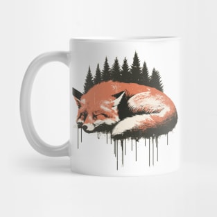 Vintage Sleeping Fox Mug